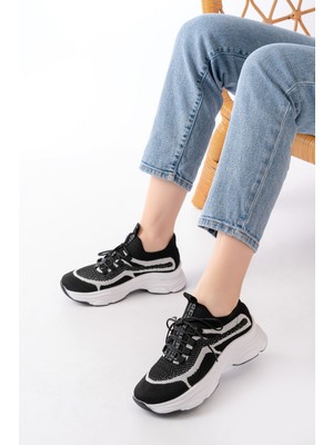 Zerenyus ZRİN-3001 Premium Siyah Bağcıklı Fileli Günlük Sneaker