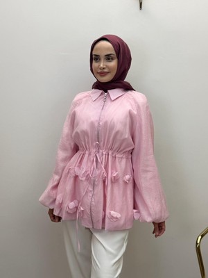 JOOQSTORE Simli Ince Tensel Balon Ceket
