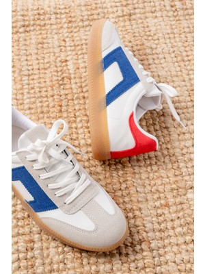 Zerenyus ZRİN-5007 Premium Beyaz Garni Bağcıklı Kadın Sneaker