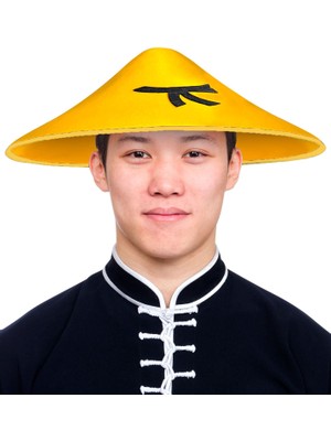 AyrStore Uzak Doğu Asyalı Çin Japon Şapkası Sarı Renk