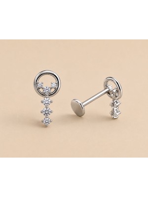 By Dilek Çetin Accessory By Dilek Çetin Acessorry Çelik Yuvarlak Y Model Kıkırdak Helix Tragus PIERCING(1ADET)