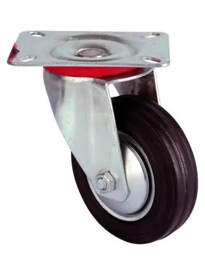 AyrStore Servis Tekeri - Tablalı Siyah Döner - Çap 150 mm