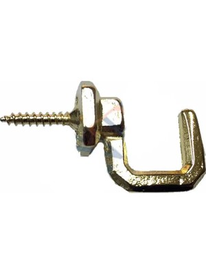 AyrStore Vidalı Kanca, Askı Büyük - 15X23MM, Sarı - 1 Adet