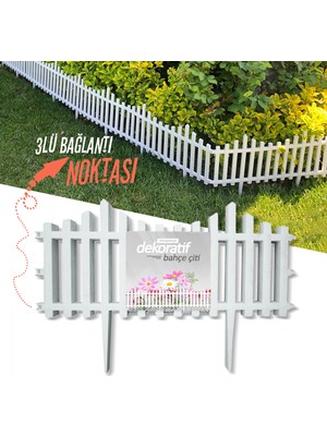 Morpanya Dekoratif Bahçe Çiti Plastik Malzemeden Üretilmiş 59X39X26 cm Beyaz Koruma Paneli