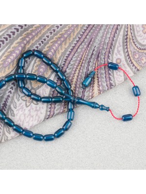 Lapisdo Sıkma Kehribar Kapsül Kesim Sistemli Bilek Boy 5X8MM Tesbih Zümrüt Yeşili