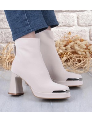 Bags Shoes Guja 25K414-2 Kadın İthal Premium Platform Topuklu Küt Burunlu Bot