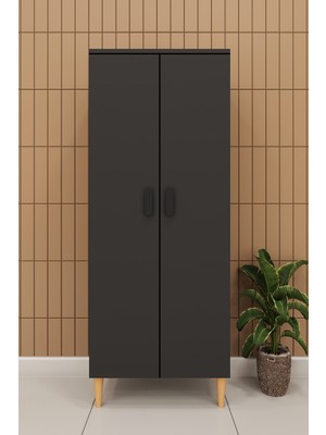 Asra Trend Modern 2 Kapaklı Çok Amaçlı Mutfak Banyo Dolabı %100 Mdf Erzak Kiler Dolabı FD02