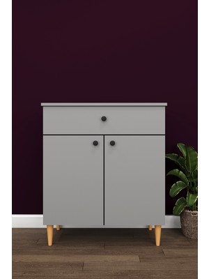 Asra Trend Modern Çekmeceli Çok Amaçlı Mutfak Banyo Dolabı %100 MDF Erzak Kiler Dolabı FD01