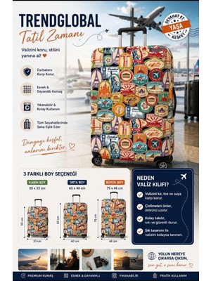 Trend Global Valiz Bavul Koruyucu Kılıfı HONOLULU
