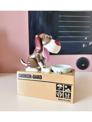Kahverengi Dalmaçyalı - Para Yiyen Köpek Kumbara Choken Bako Hırsız Kumbara