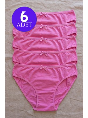Kadın 6'lı Paket Pamuklu Bikini Külot Esnek Yumuşak Iz Yapmaz Iç Çamaşırı