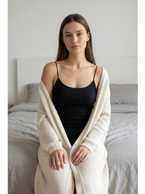 Kadın Pamuklu Slim Fit Askılı Atlet Yumuşak Soft Örme Basic Iç Giyim Vücuda Oturan