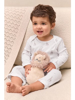 The White Company Organik Pamuklu Zürafa Desenli Bebek Uyku Tulumu