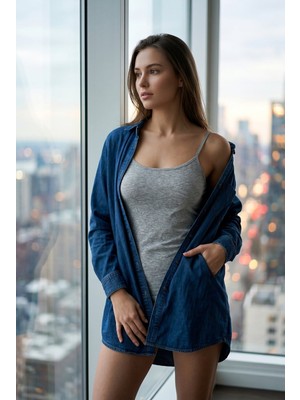 Kadın Pamuklu Slim Fit Askılı Atlet Yumuşak Soft Örme Basic Iç Giyim Vücuda Oturan