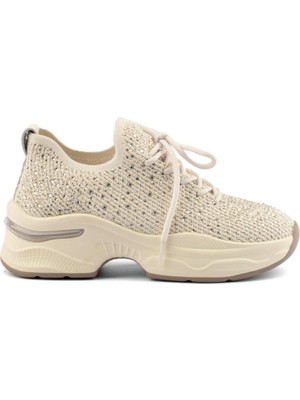 Bags Shoes Guja 26K303-5 Kadın Yüksek Taban Taşlı Sneaker Spor Ayakkabı