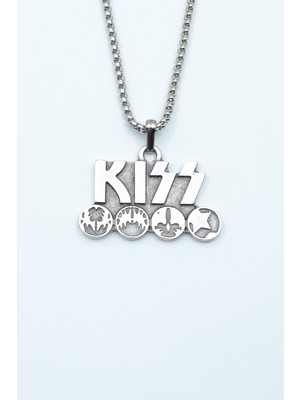 IDR Kiss Gümüş Kaplama Örme Zincir Kolye