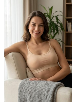 Ince Ip Askılı Çıkarılabilir Pedli Pamuk Bralette Büstiyer Crop