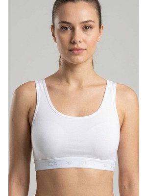 Kalın Askılı Çıkarılabilir Pedli Pamuk Büstiyer Bralet Toparlayıcı Sporcu Atleti Crop Top