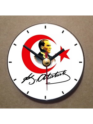 Bsb  Temalı Magnet Saat Buzdolabı Süsü Duvar Saati 10,5cm MS9041