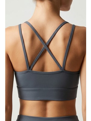 Çapraz Ip Askılı Çıkarılabilir Pedli Sporcu Sütyeni Bralette