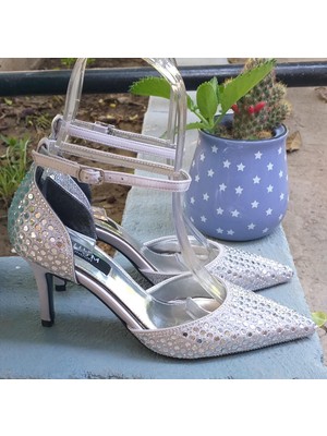 Bags Shoes Kuum K712642 Kadın Premium Taşlı Abiye Stiletto Ayakkabı