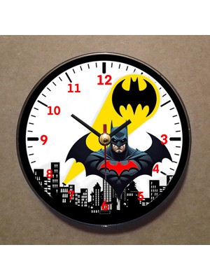 Bsb Batman Temalı Magnet Saat Buzdolabı Süsü Duvar Saati 10,5cm MS9034