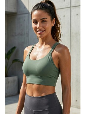 Çapraz Ip Askılı Çıkarılabilir Pedli Sporcu Sütyeni Bralette