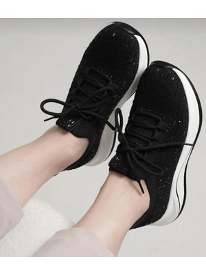 Bags Shoes Guja 25Y388 Taşlı Yüksek Taban Kadın Sneaker Spor Ayakkabı