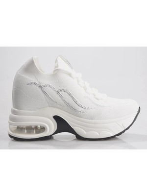 Guja 25Y300-12 Kadın Gizli Dolgu Yüksek Taban Taşlı Sneaker Spor Ayakkabı