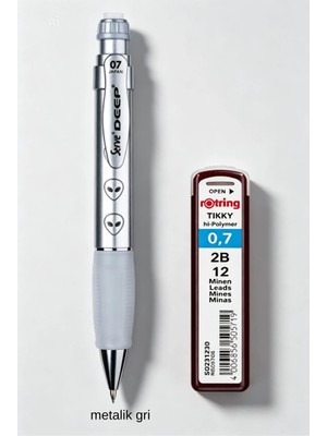0.7 mm Serve Deep Uçlu Kalem + 0.7 Rotring Uç Seti