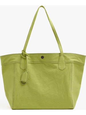 Parfois Kadın Charm'lı Kanvas Shopper Çanta