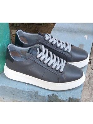 Bagsshoes PRX18027 Erkek Hakiki Deri Yüksek Taban Sneaker Ayakkabı