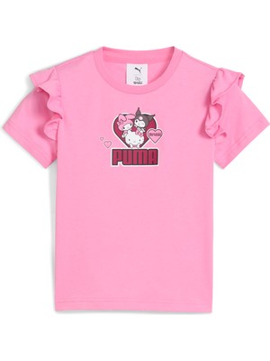 Puma Kadın / Kız Pembe Puma x Hk&fr Ruffle Tee Pembe Kız Çocuk T-Shirt & Polo