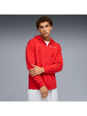 Puma Erkek Kırmızı Puma F1 Essential+ Fullzip Hoodie Kırmızı Erkek Sweatshirt
