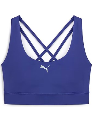 Puma Kadın / Kız Mavi Puma Traınıng Mid Impact Bra Mavi Kadın Sporcu Sütyeni