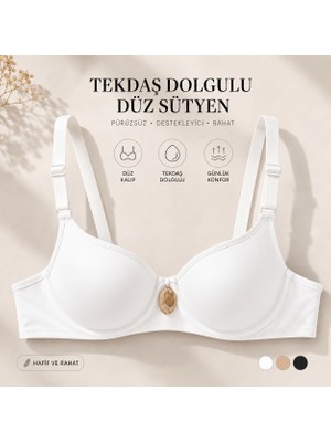 Tektaş Dolgulu Düz Sütyen