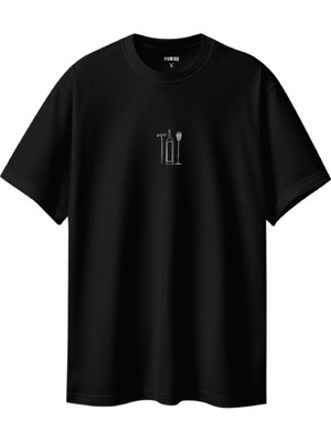 Premium Oversize %100 Pamuk Unisex Baskılı Tişört Wine Not?