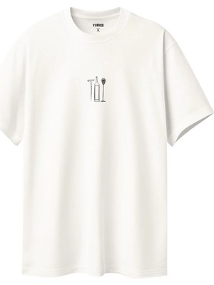 Premium Oversize %100 Pamuk Unisex Baskılı Tişört Wine Not?