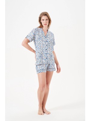 Larimar Pjs 29012 Kadın Düğmeli Şort Takım