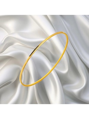 LEVA GOLD Düz Sarı Ajda Gümüş Bilezik 7 gr