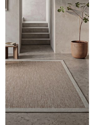Beyome Sisal Plus Hasır Dokuma Halı | Kaymaz Taban | Makinede Yıkanabilir | Balkon, Teras, Hol, Mutfak ve Salon Için