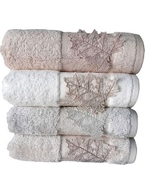 Pupilla Bambu Nakışlı 6 Lı Paket El-Yüz Havlu Seti 50*90 Janet 1068