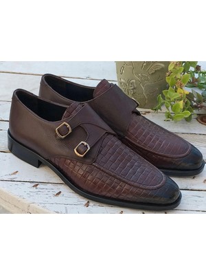 Pierre Cardin PCE1322464 Erkek Hakiki Deri Örme Baskı Çift Tokalı Kasik Exlüsive Ayakkabı