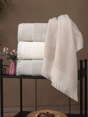 Pupilla Penye Jakarlı El-Yüz Havlu 50*90CM Rapsodi 4'lü Paket