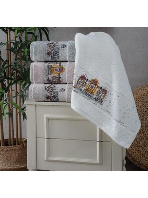 Pupilla Baskılı Penye Camelya El-Yüz Havlu 50X90CM 4'lü Paket