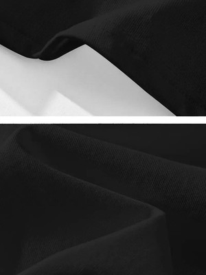 Vexor Erkek Tişört Penye Compack Gözlüklü Ayı Bisiklet Yaka Erkek T-Shirt - Siyah