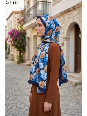 Sharell Soft Pamuk Şal (Lacivert Serisi) 246-111