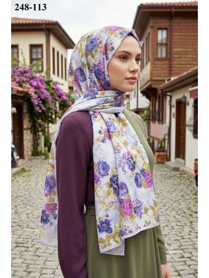 Sharell Fransız Ipeği Şal (Açık Lila) 248-113