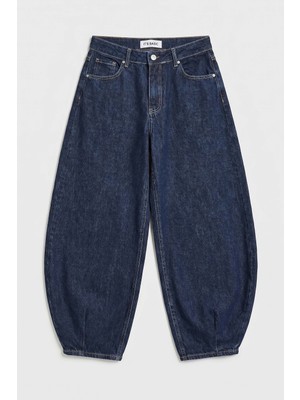 It's Basic Kadın İndigo Selvedge 7s6-50 Mega Balon Fit %100 Koton Denim Jean