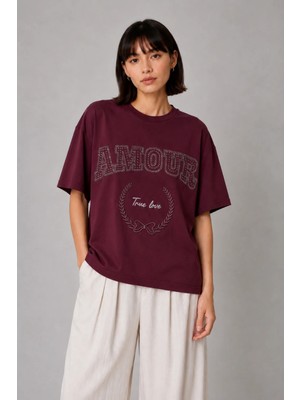 Tiffany & Tomato Amour Işlemeli Basic Tişört